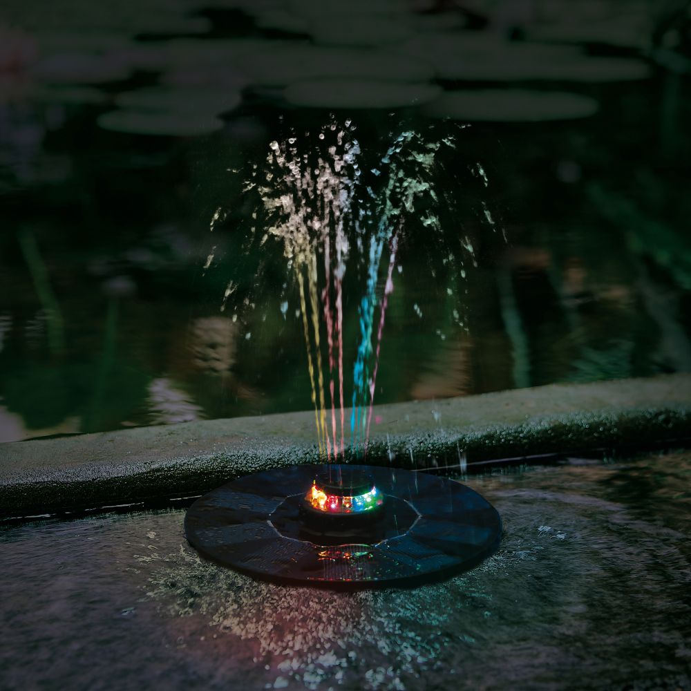USL-S-825-PT180 RGB FOUNTAIN Садовый светильник на солнечной батарее Фонтан. Плавающий. 12 светодиодов. RGB свет. 1xАA Ni-Mh аккумулятор в-к. IP44. TM Uniel