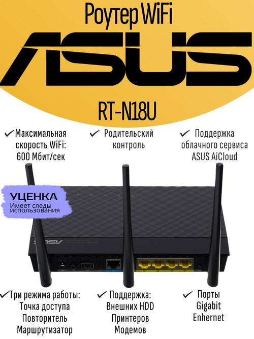 Роутер WiFi RT-N18U