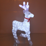 Фигура светодиодная «Белоснежный олень» 60*21*100 см, 150 ламп LED, (авторежим), 220V, Белый