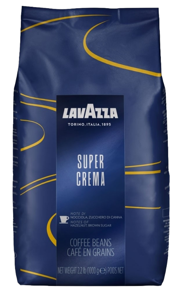 Кофе в зернах Lavazza Super Crema 1 кг, 2 шт