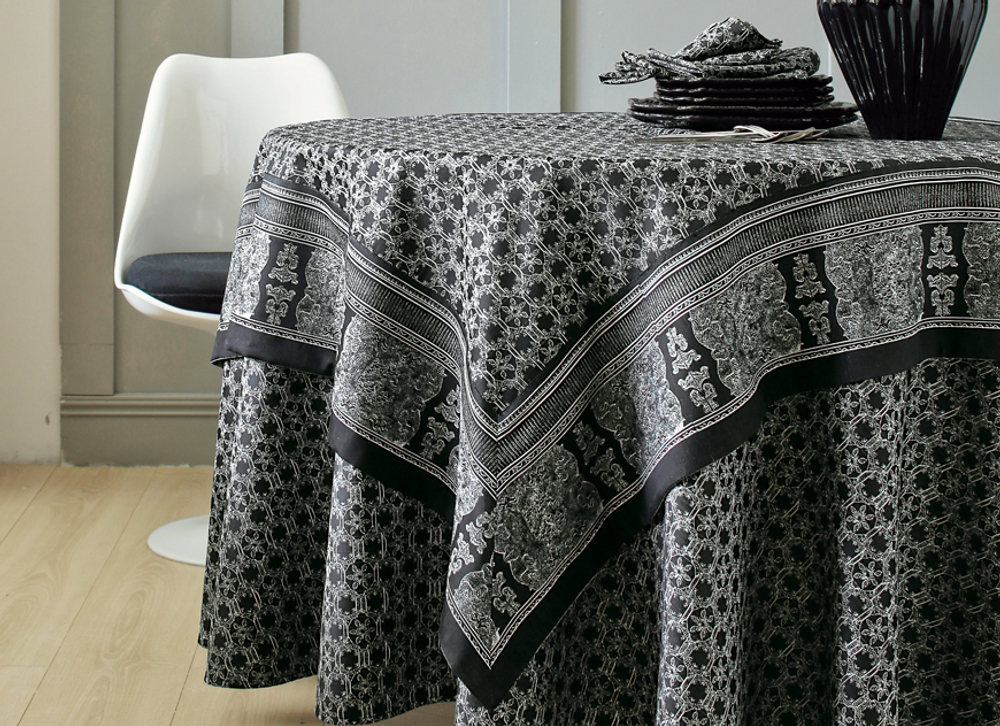 Скатерть 170x240 и 8 салфеток Blanc des Vosges Cristal Франция