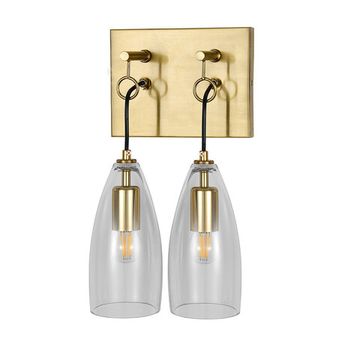 Бра 2*E27 V000546 11064/2W Clear бронза/прозрачный Goccia Indigo