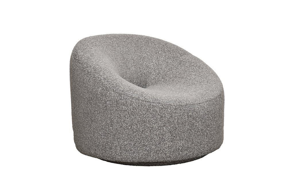 Кресло поворотное Луна(Luna) рогожка черно-серый Santo1606-CHSER 98x90x69см Garda Decor