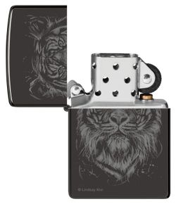 Зажигалка Zippo Big Cat с покрытием High Polish Black (48935) 4