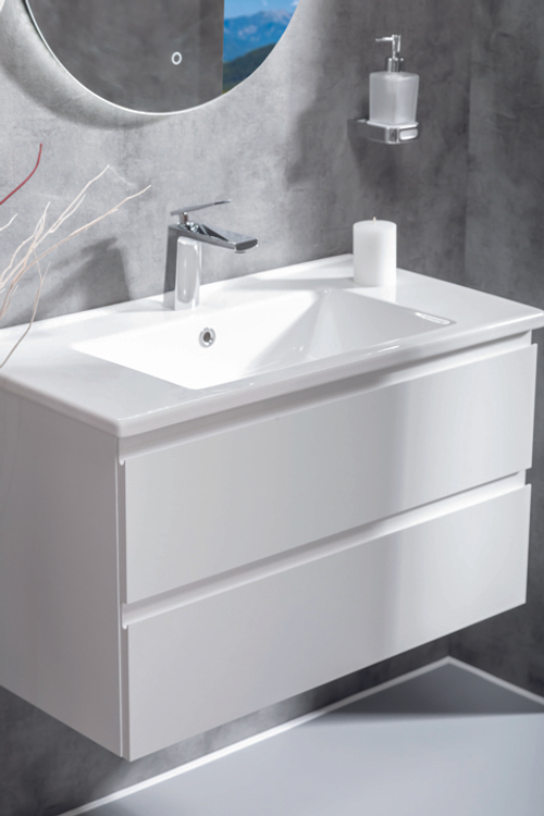 Armadi Art Тумба CAPOLDA 85 белая + ручка белая