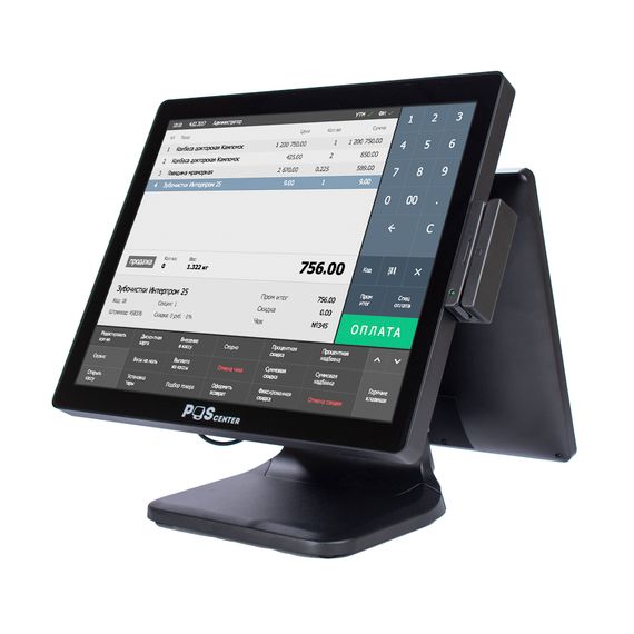 Сенсорный моноблок POScenter POS101-17 (17&quot;, PCAP, J3455, RAM 8Gb, SSD M2 128Gb, MSR) без ОС