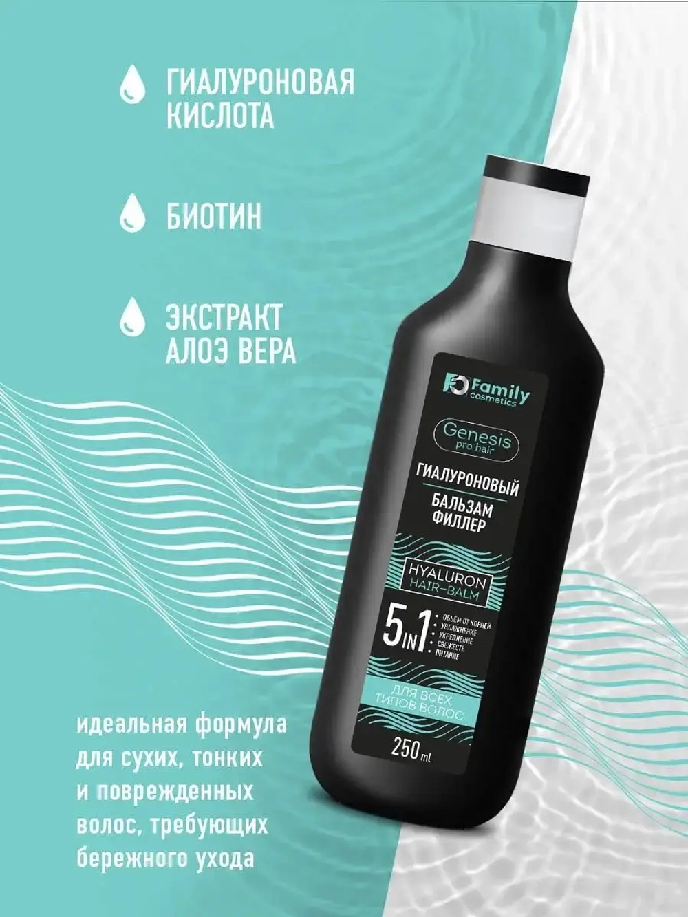 Гиалуроновый бальзам филлер для волос Genesis Pro Hair
