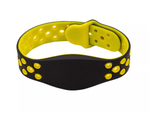 Перезаписываемый RFID браслет T5577 “FITNESS TEMIC” ЧЕРНО-ЖЕЛТЫЙ