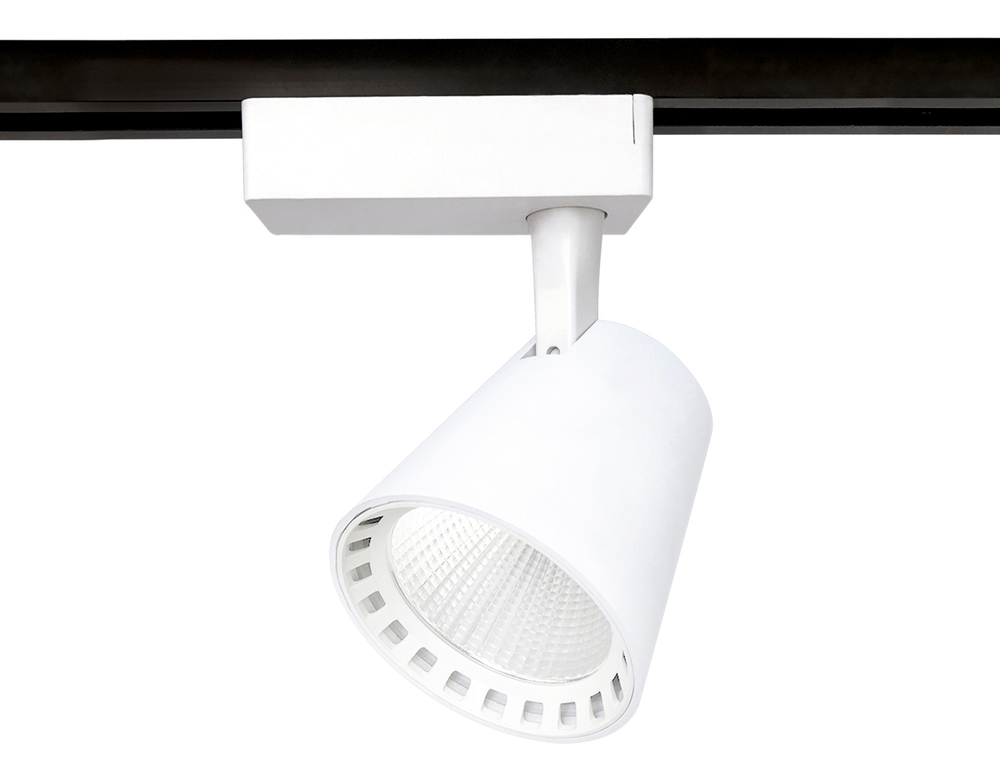 Трековый однофазный светодиодный светильник GL5974 WH белый LED 15W 4200K 24°