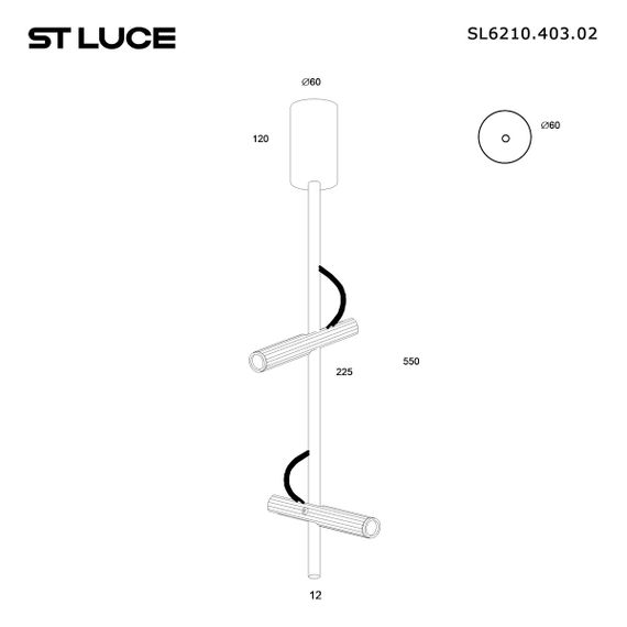 Подвесной светодиодный светильник ST Luce Lilt SL6210.403.02