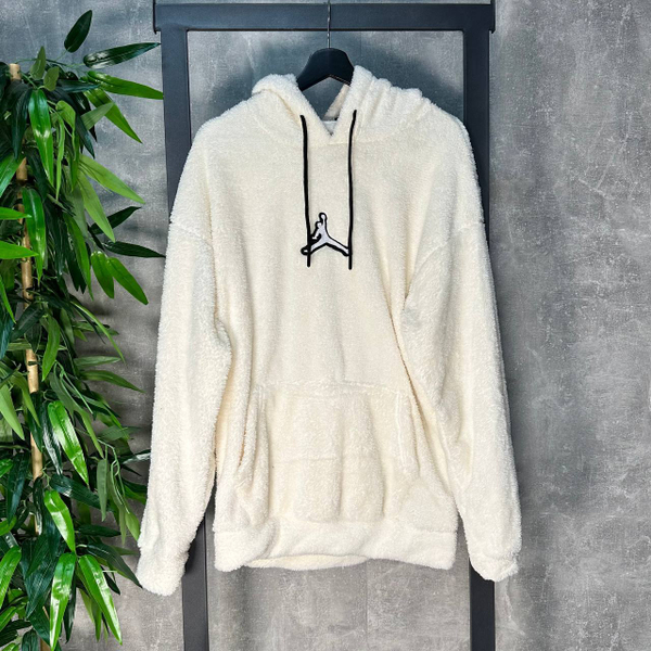 Худи плюш Jordan cream white