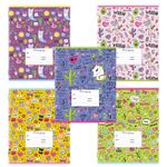 Тетрадь 24 л. BRAUBERG линия, обложка картон, "ЯРКИЙ МИКС", 106488, 5шт