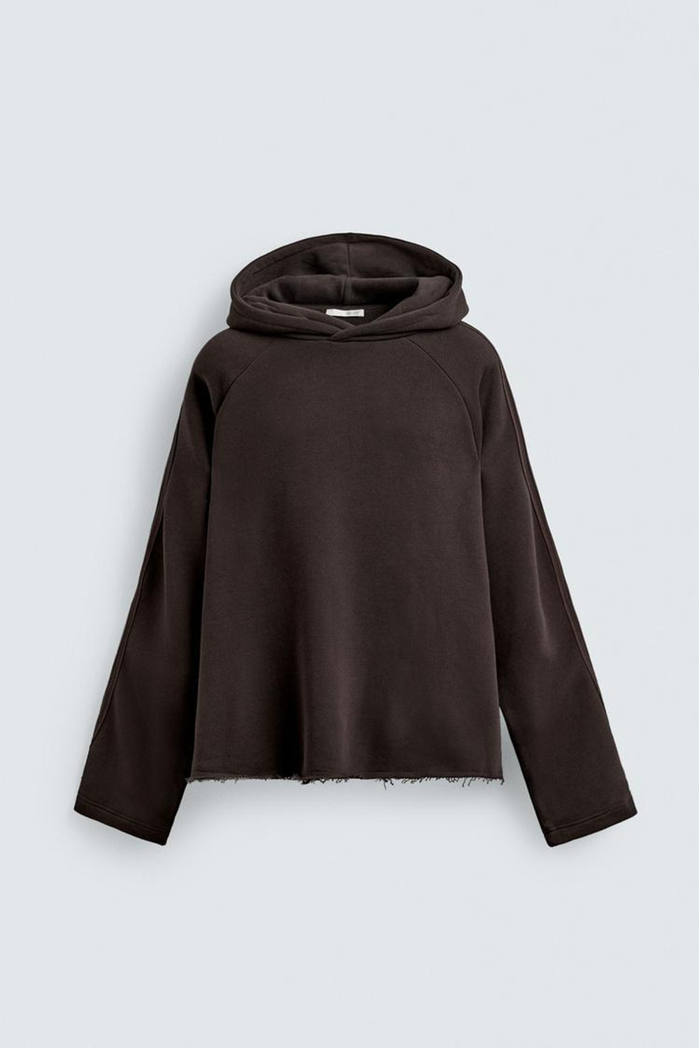 ZARA ТОЛСТОВКА С КОНТРАСТНЫМИ ПОЛОСАМИ, ШОКОЛАДНЫЙ