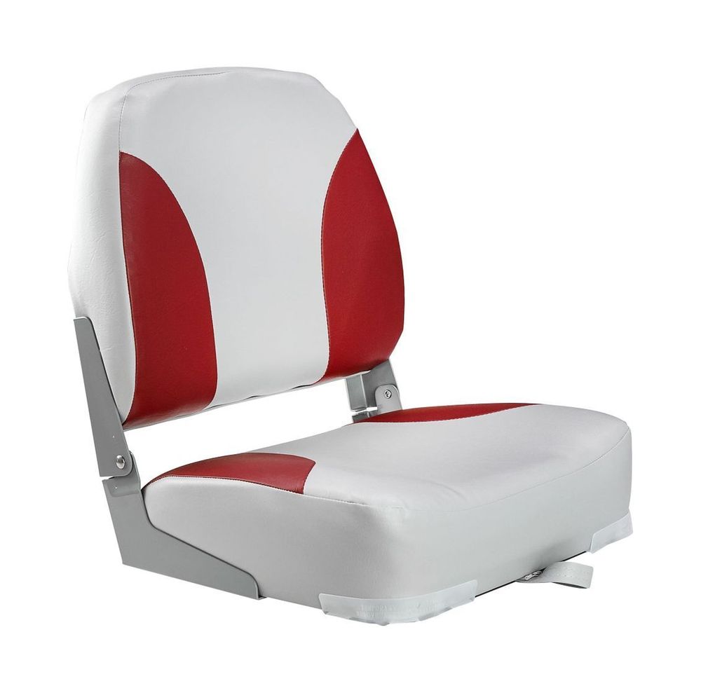 Кресло мягкое складное Classic, обивка винил, цвет серый/красный, Marine Rocket