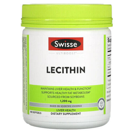 Лецитин Swisse, Ultiboost, лецитин, 1200 мг, 180 капсул