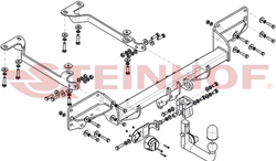 Фаркоп Steinhof L-117 для Land Rover Range Rover Sport L494 2013-(паспорт и сертификат в комплекте)(без электрики)