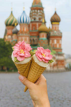 Новое уникальное цветочное мороженое