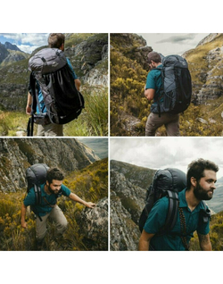 Рюкзак Naturehike NH20BB113 40 л + 5 л походный  черный, 6927595765401