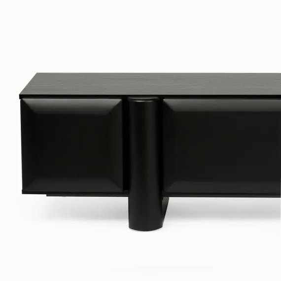 ТВ-Тумба Kode 160х40 см, черный, дуб, меламин