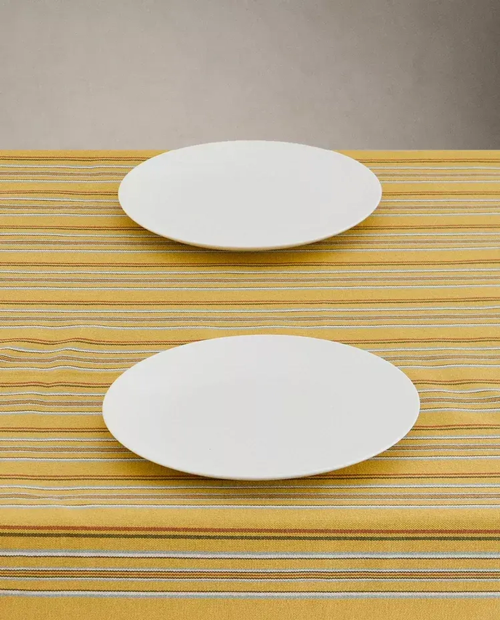 ZARA HOME ХЛОПКОВАЯ СКАТЕРТЬ В ПОЛОСКУ, ЖЕЛТЫЙ