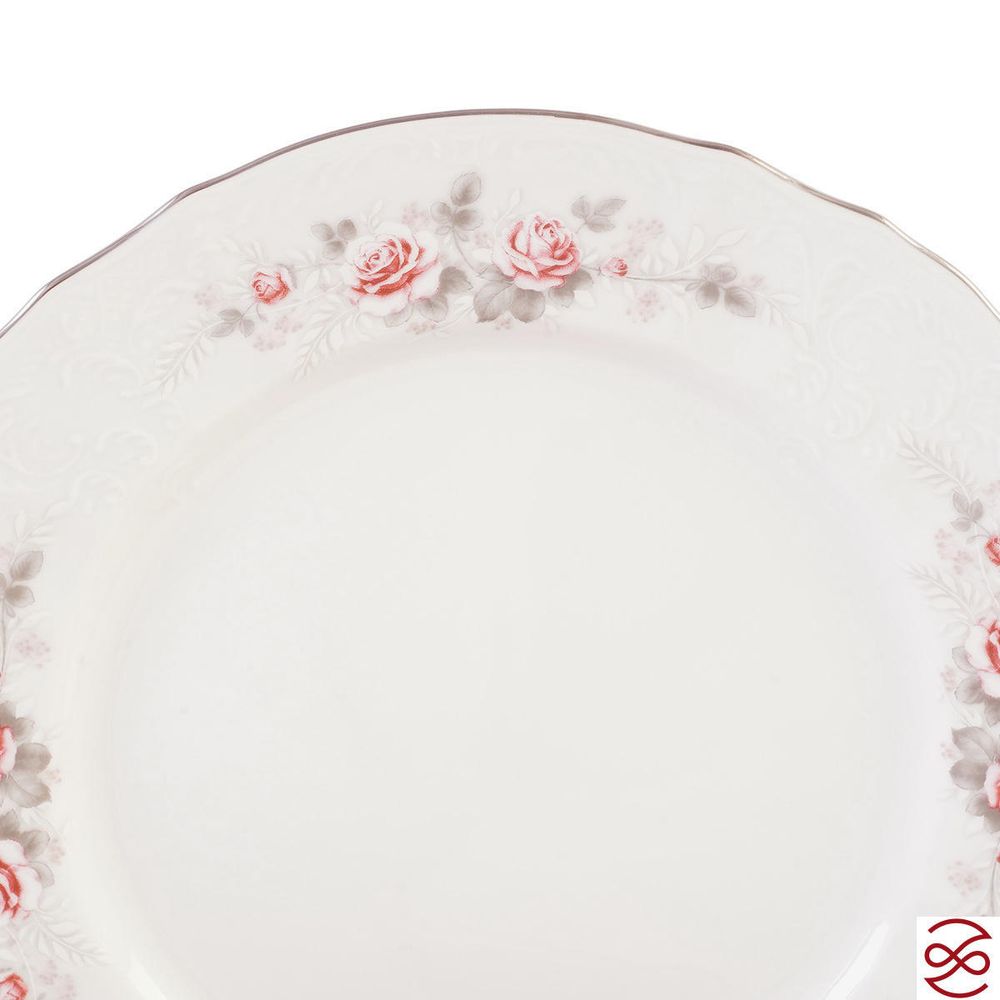 Столовый сервиз на 6 персон Bernadotte Серая роза платина 27 предметов