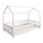 Одноярусная кровать Домик 90x200 см из массива сосны белая