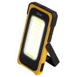 Светодиодный фонарь ЭРА Рабочие Практик RA-811 ручной, аккумуляторный, 15 Вт COB, powerbank, солнечная батарея, магнит