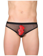 Слипы мужские сетчатые со шнуровкой сзади, (46) (Цвет: черный)