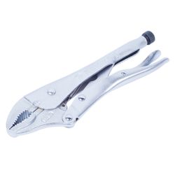 KING TONY (6011-10R) Зажим с фиксатором 254 мм, с закругленными губками