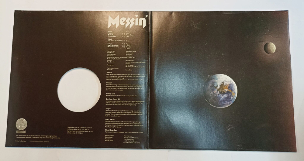 Винтажная виниловая пластинка Manfred Manns Earth Band Messin (Germany 1973)