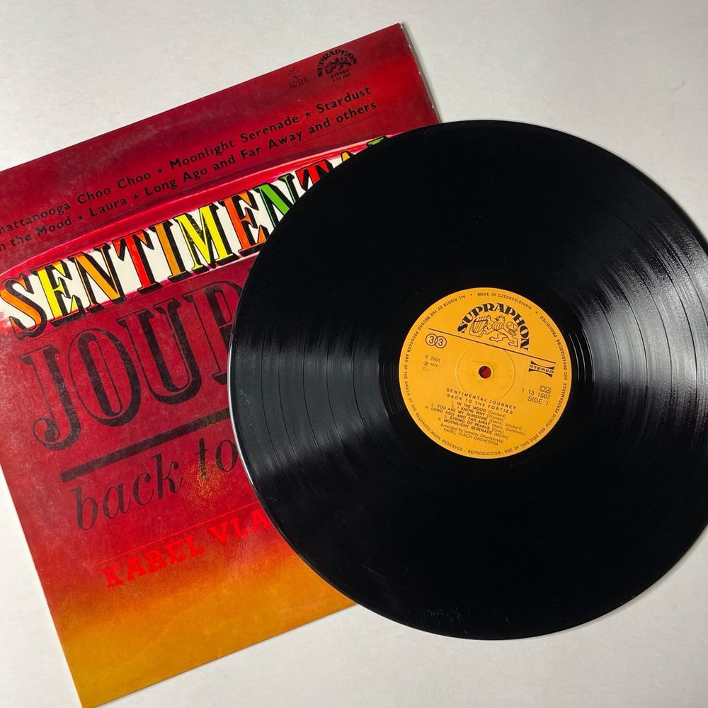 Винтажная виниловая пластинка LP Karel Vlach Orchestra Sentimental Journey Back To The Forties (Чехословакия 1975)