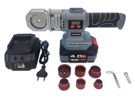 Аккумуляторный аппарат для сварки пластиковых труб MKLDF-18B (Li-ion-1шт, 4Ач, З/У, кейс)