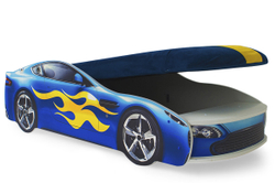 Кровать с матрасом Бельмарко Бондмобиль синий