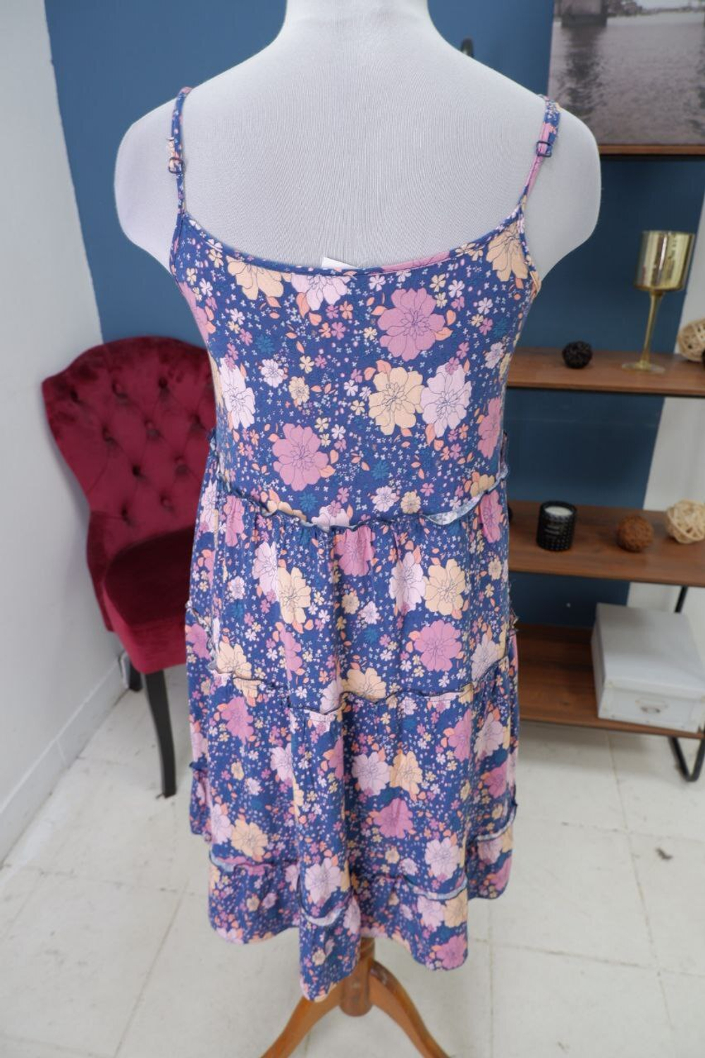 Сарафан с цветочным принтом 46-48 размер