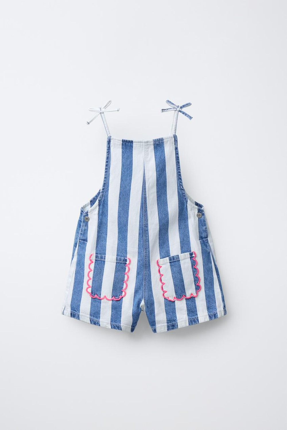 ZARA КОРОТКИЙ КОМБИНЕЗОН В ВОЛНИСТУЮ ПОЛОСКУ, СИНИЙ