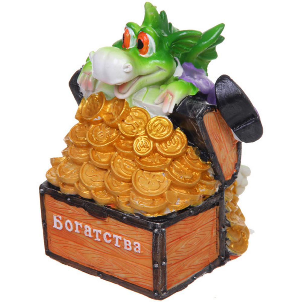 Фигурка «Дракон с кучей золота» 8,8*6,5*11 см, микс