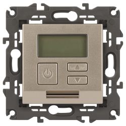 14-4111-04 ЭРА Терморегулятор универс. 230В-Imax16А, IP20, Эра Elegance, шампань | Elegance Шампань