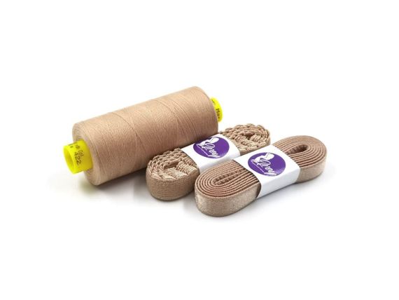 030 612/10 Бретель матовая Lauma 10 мм, кофе с молоком 030