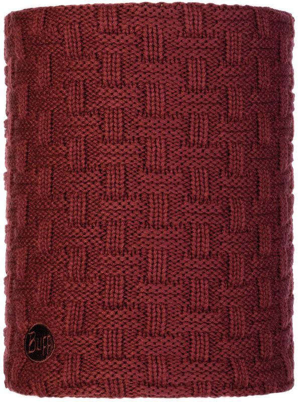 Вязаный шарф-труба с флисом Buff Neckwarmer Knitted Polar Airon Maroon Фото 1