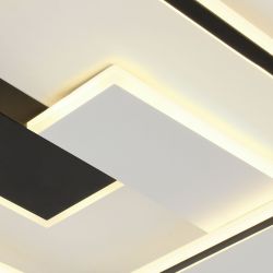 Светильник потолочный светодиодный ЭРА Модерн Henri CLL-1-104W 3K-6,5K RC BK с ДУ черный