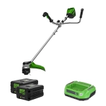 Аккумуляторный триммер Greenworks GD60BCB2K5 60В (2 x 5 Ач, ЗУ) захват 400 мм, 9.7 кг, 2108407U2G