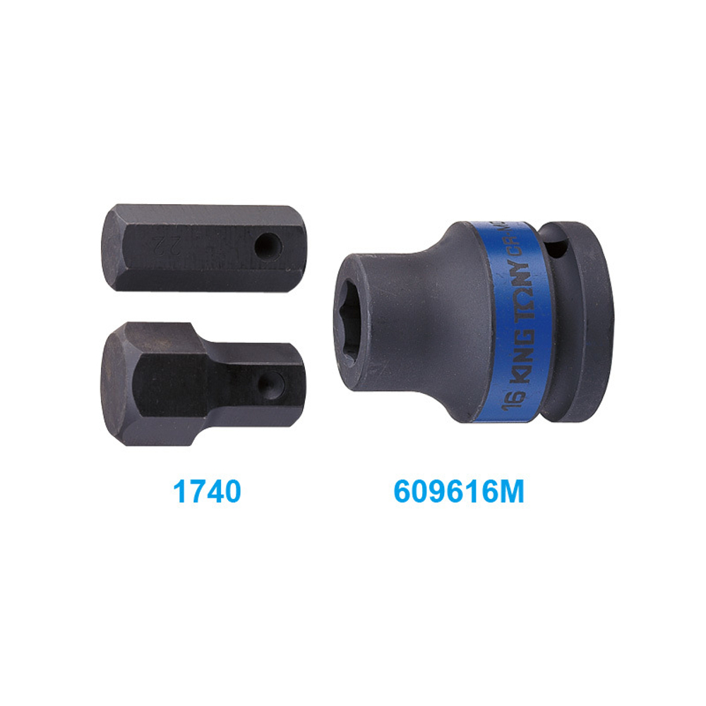 Держатель вставок (бит) ударный 3/4&quot;&gt;16 мм, с винтовым фиксатором KING TONY 609616M