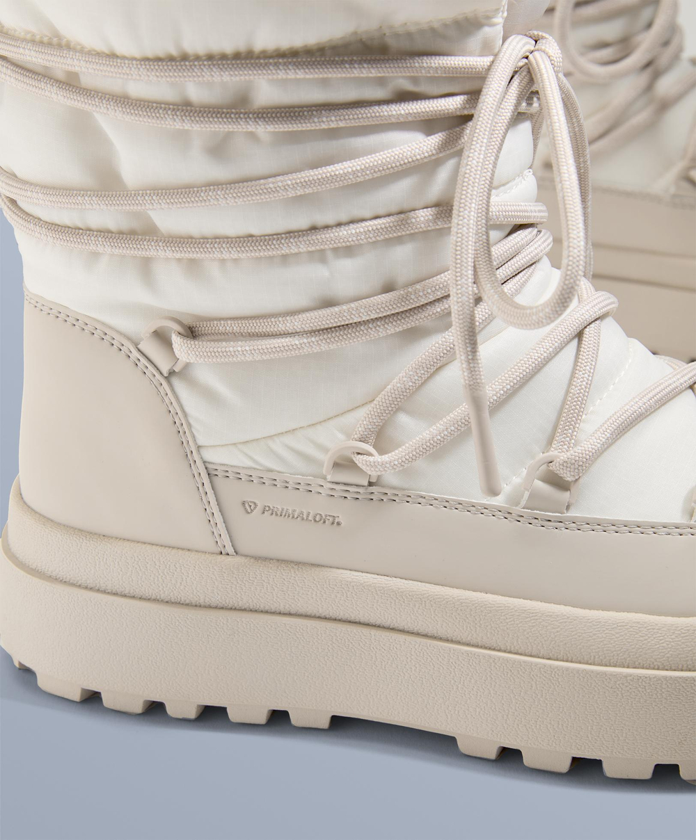 OYSHO Комбинированные ботинки на шнуровке, норка