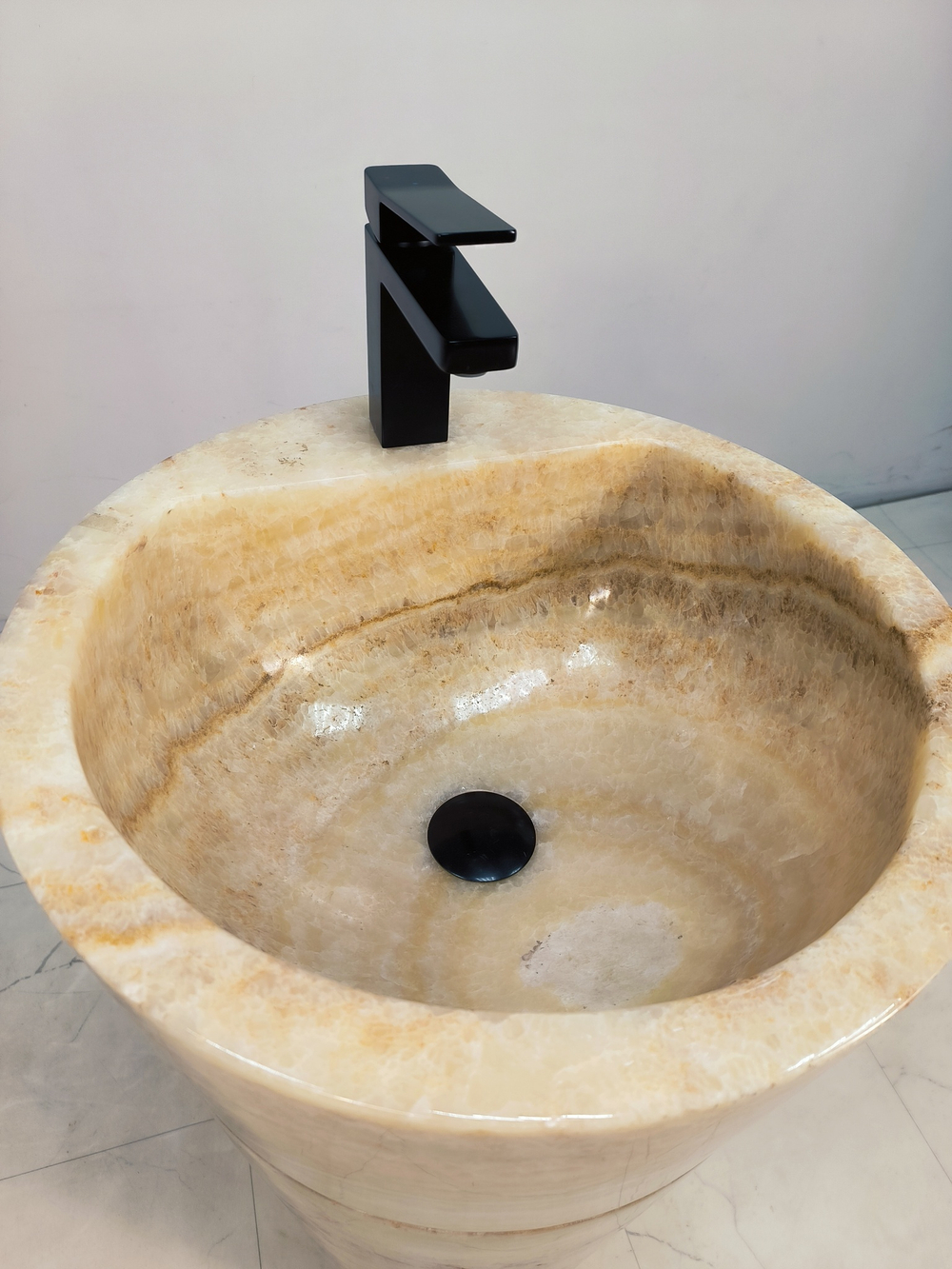 Раковина напольная из оникса Yellow ON-61346 (45*45*90)