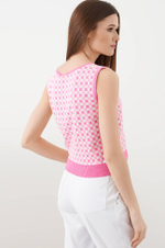 22829 Топ женский (розовый клетка)