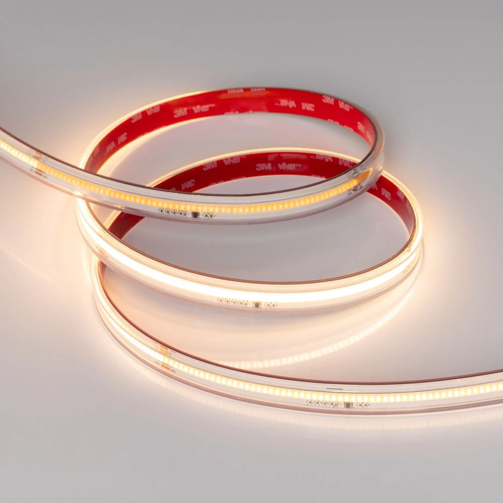 Светодиодная лента герметичная SPI-COB-PS-X378-14mm 24V Warm2700-PX63-BPT (7 W/m, IP67, 5m) (Arlight, бегущий огонь) 041743