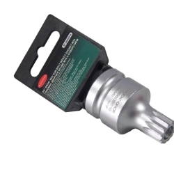 Головка-бита SPLINE с отверстием 3/4''M18, на пластиковом держателе RockForce##Rock FORCE RF-26805516