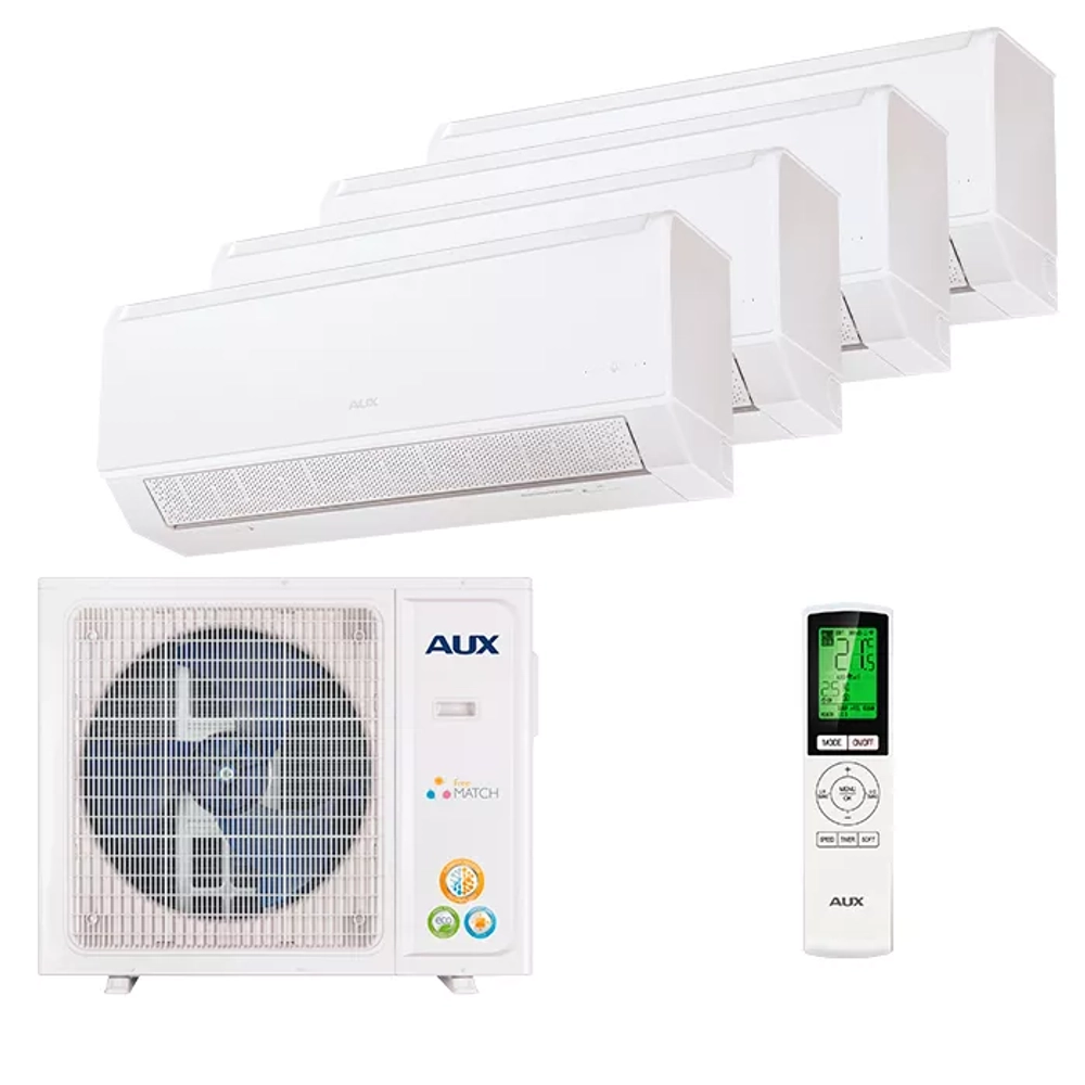 Мульти сплит система AUX на 4 комнаты (20+20+25+25 кв.м.) Comfort