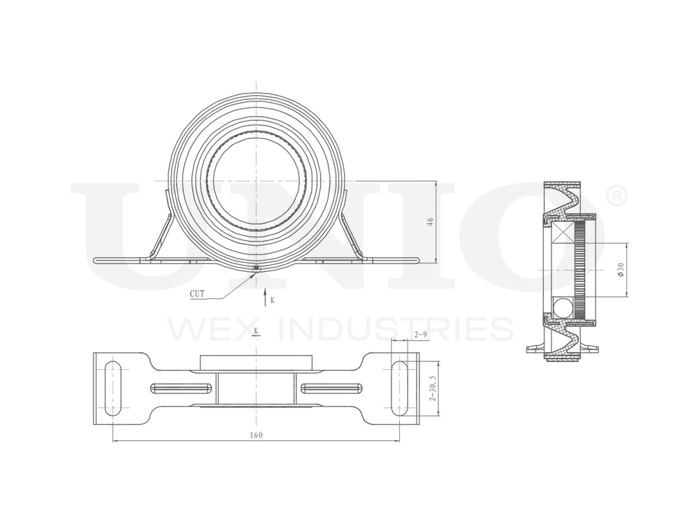 Опора карданного вала UNIO RMP-15176