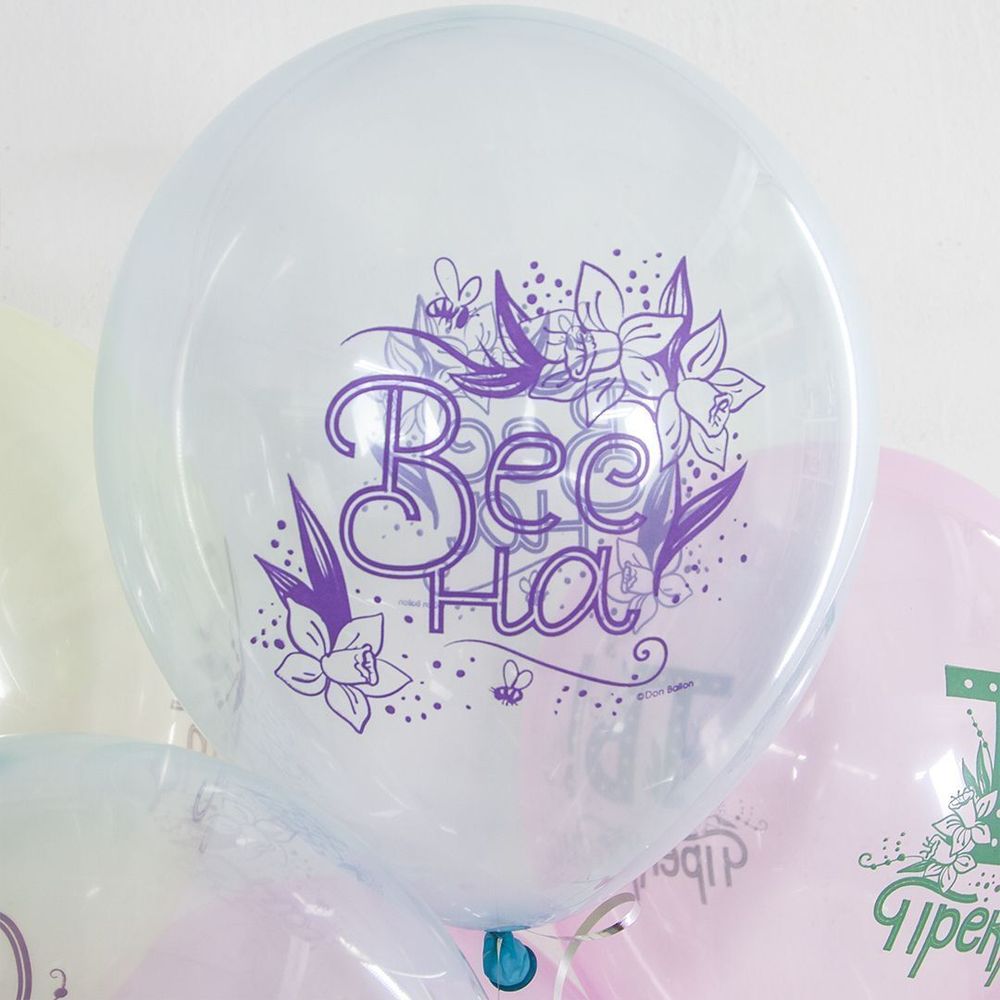 Шар (12''/30 см) С 8 Марта, Ты Прекрасна!, Ассорти, кристалл, 2 ст, 25 шт.